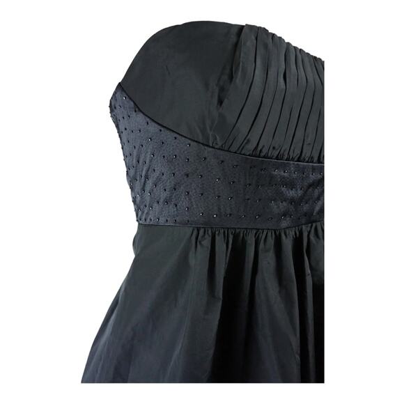 BCBGMAXAZRIA Black Beaded Strapless Cocktail Mini Dress Women's Size XS PROM - Picture 3 of 12
